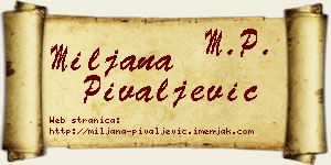 Miljana Pivaljević vizit kartica